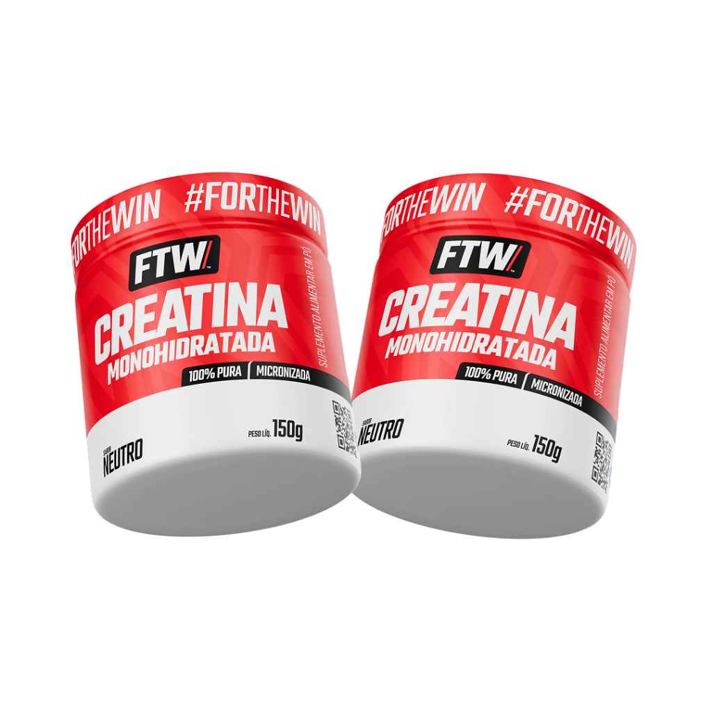 Kit 2x Creatina Monohidratada Pura 150g - 100% Pura - FTW