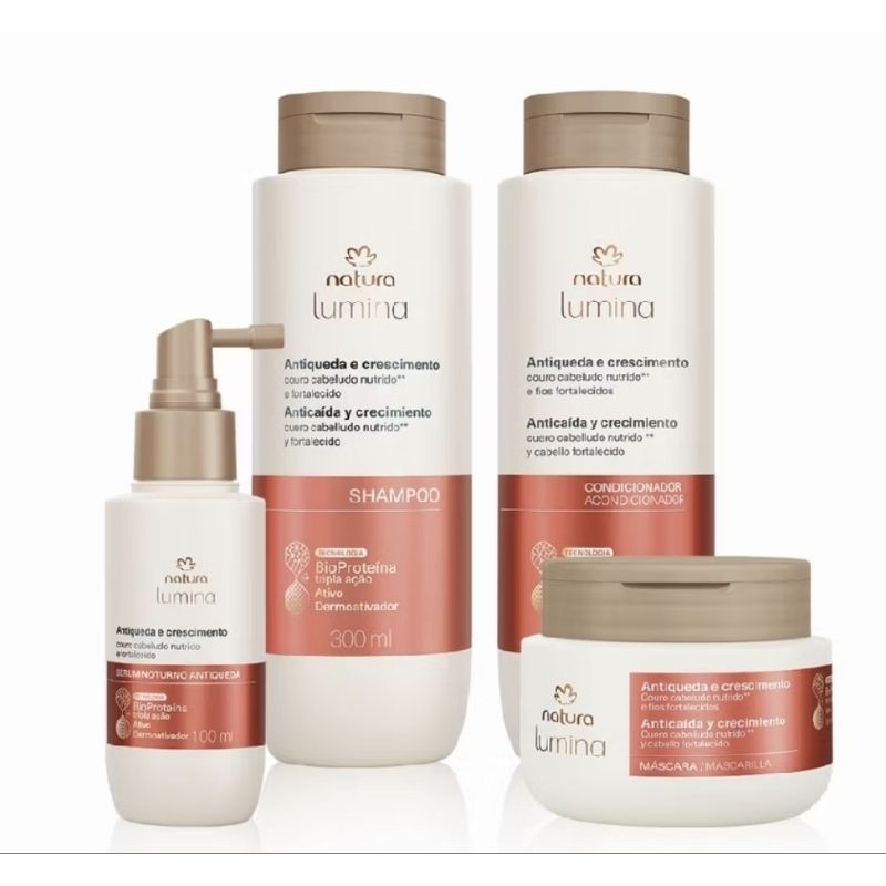 Natura Kit Lumina Antiqueda e Crescimento 4 produtos