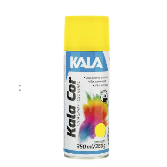Tinta Spray Kala Cor Uso Geral 350ml / 250g — Amarelo