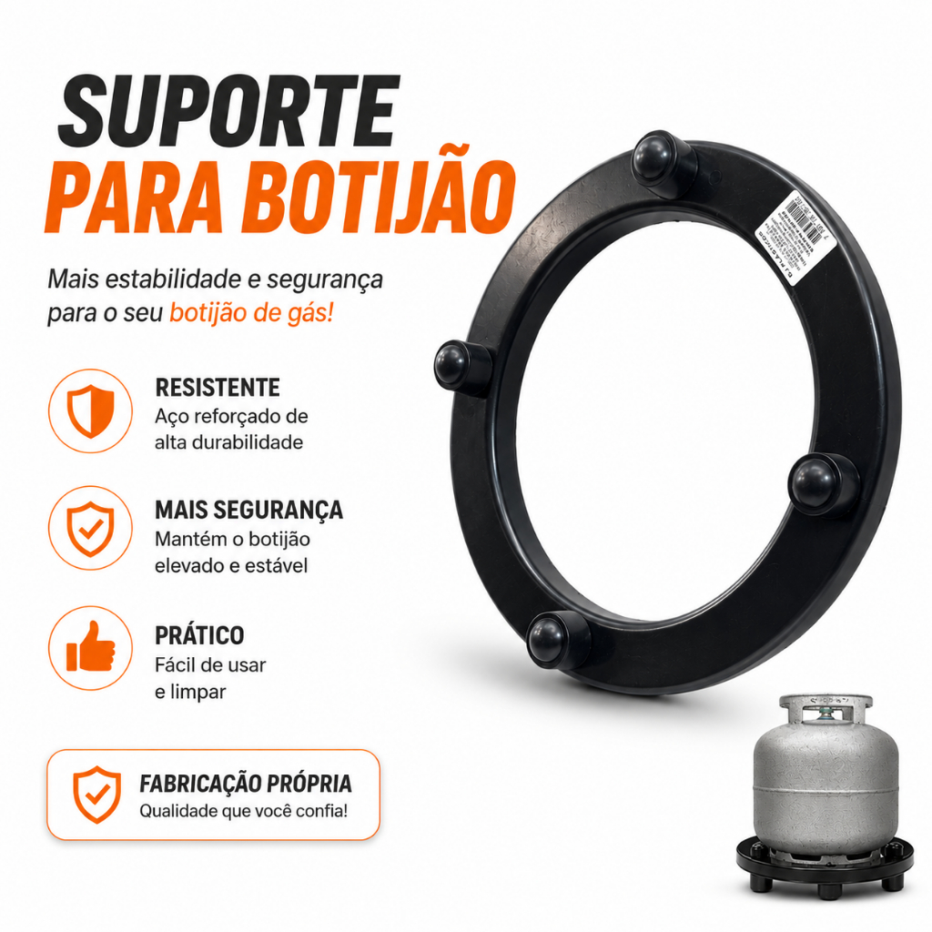 Suporte Reforçado Para Botijão de Gás Com 4 Pés Promoçao
