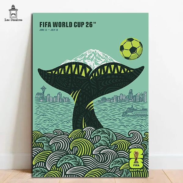 Quadro Placa Decorativa Copa do Mundo de Futebol 2026 Posters em MDF 28x20cm