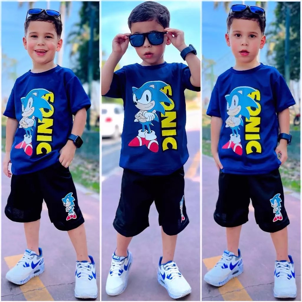 Detalhes do CONJUNTO  FRIO MENINO CONJUNTO INFANTIL JUVENIL DE INVERNO HOMEM ARANHA  SONIC DE VERÃO  2 a 14 ANOS