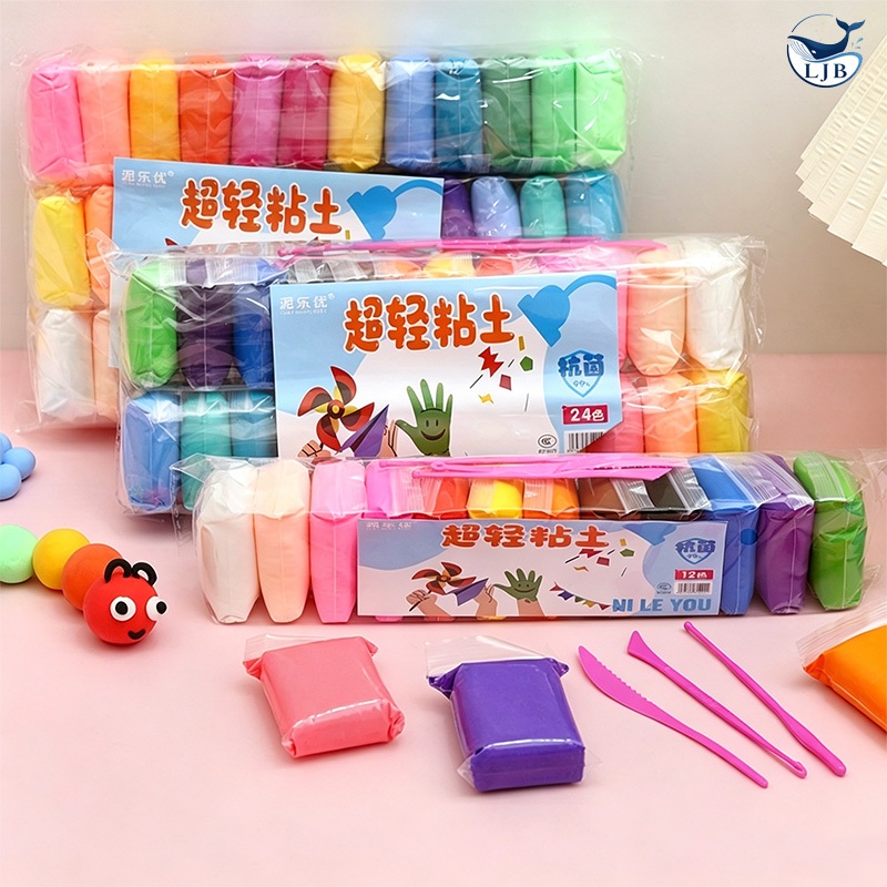 60-240 PCS Unidades Massinha de Modelar EVA Atóxica Não Gruda Brinquedo Educativo + Acessórios 6601
