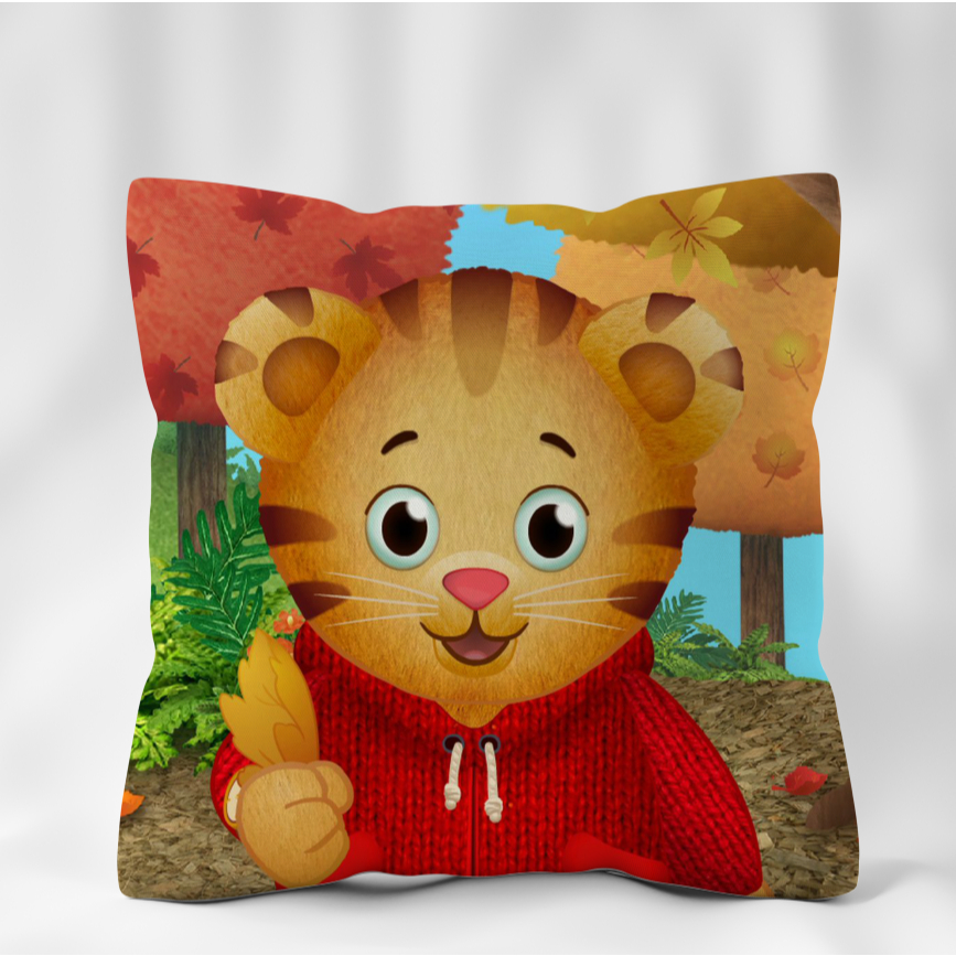 Almofada Desenho Daniel Tigre Filmes 40x40 Cm Cheia Poliéster Tecido Decoração Animação