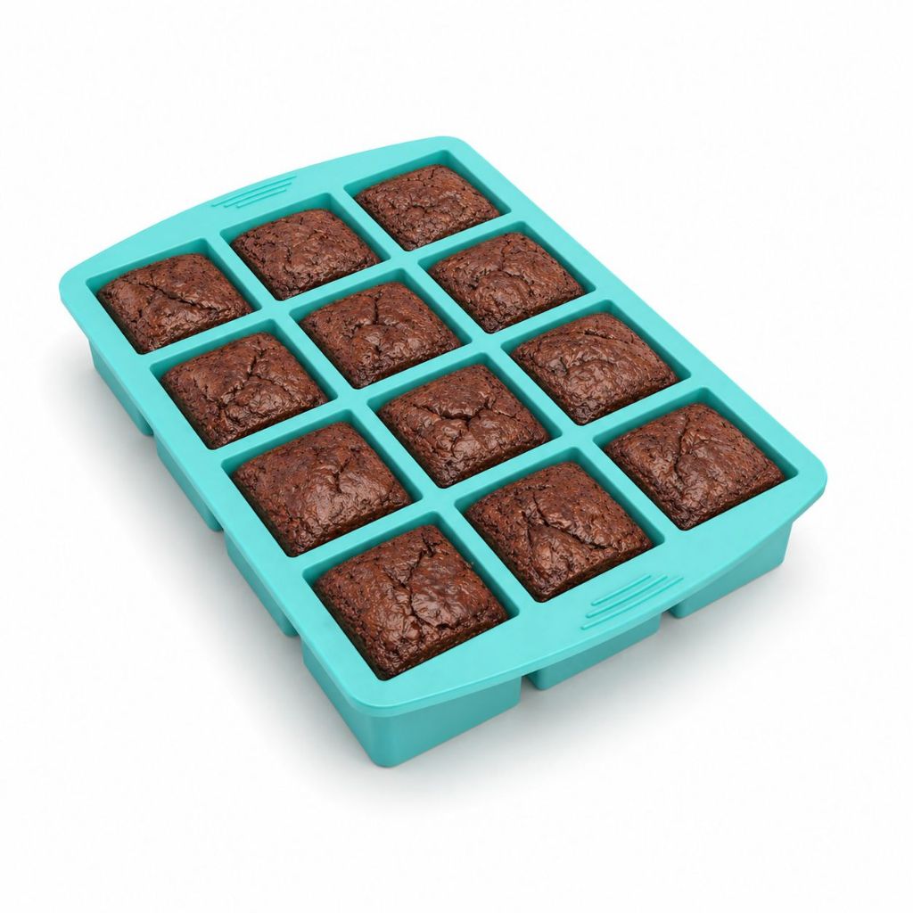 Forma Brownie Trufa Caramelo Mini Bolo 6CM Em Silicone Antiaderente Reforçada
