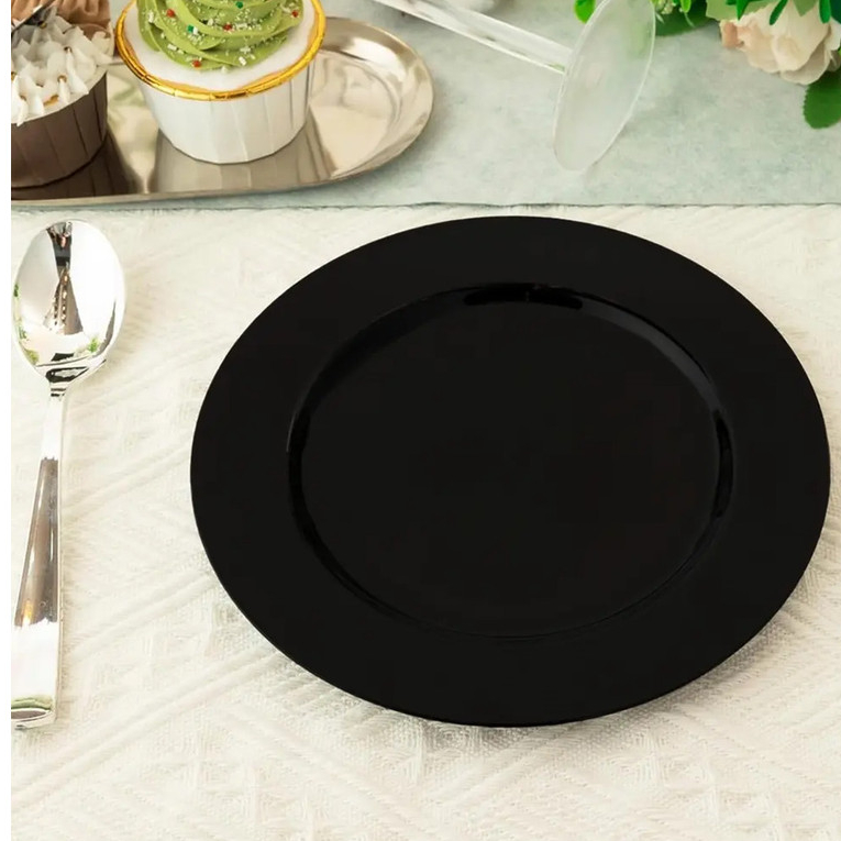 Imagem Prato Para Sobremesa De Opaline Preto Luxo 19cm Hauskraft