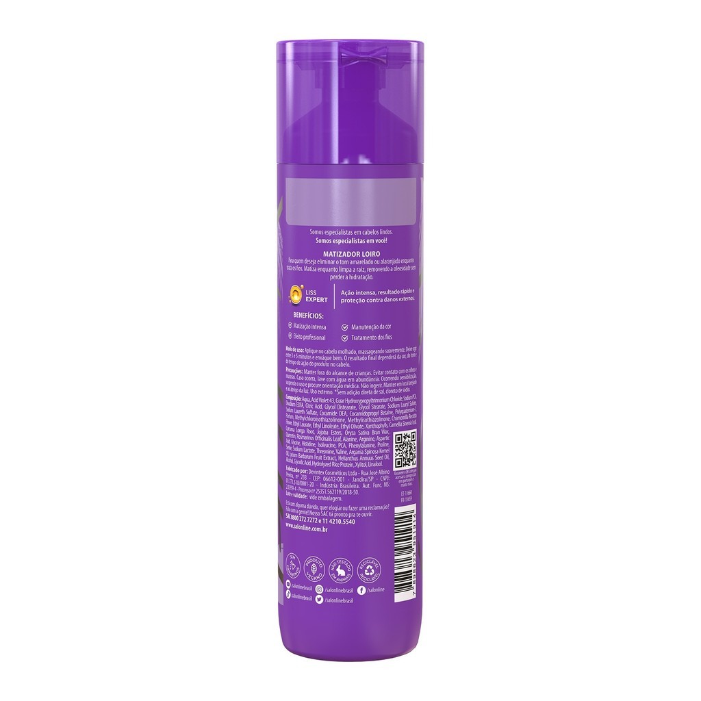 Kit Shampoo e Condicionador Matizador Meu Liso Salon Line · foto 2