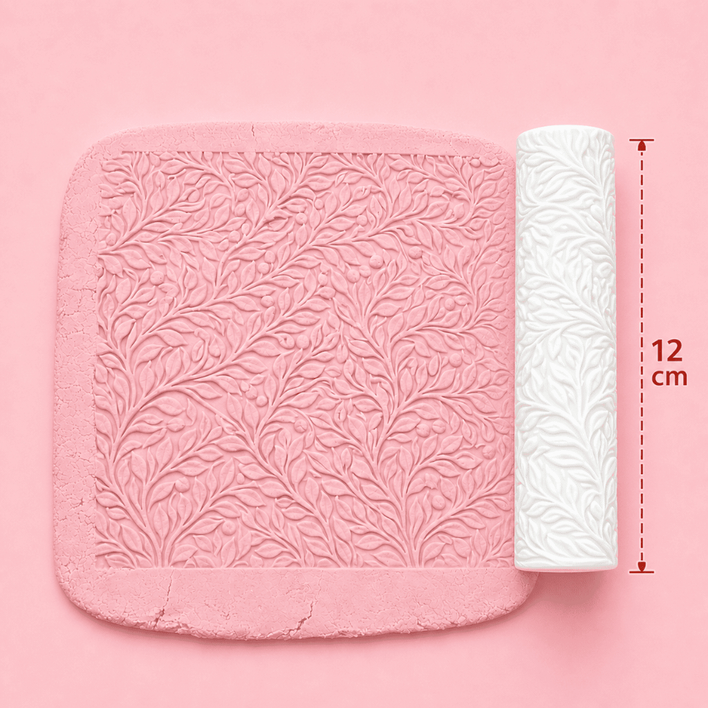 Rolo Texturizador Floral 3D | Marcador para Biscoitos, Fondant e Pasta Americana