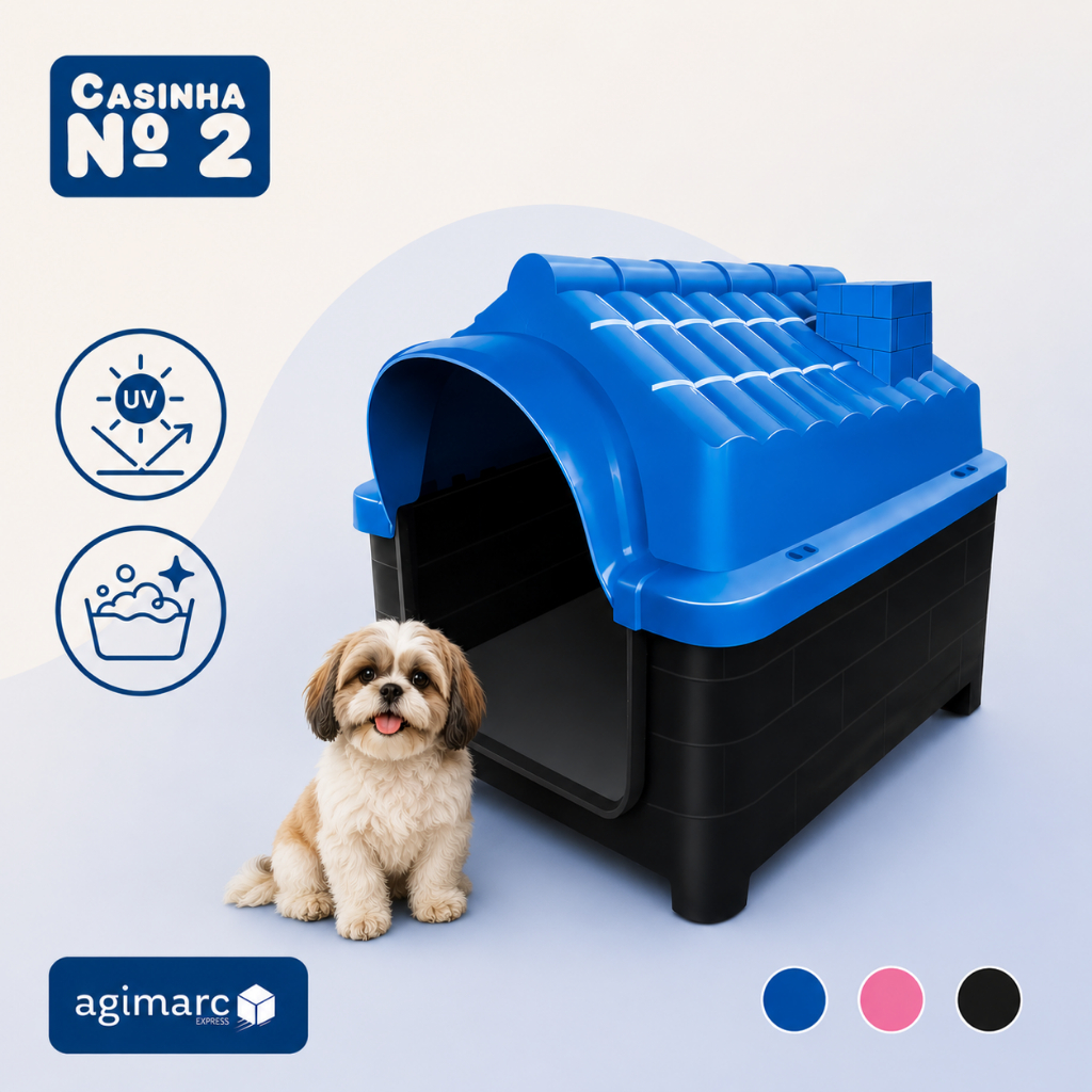 CASA CASINHA CACHORRO GATO N2 DOIS DESMONTÁVEL PLÁSTICO RESISTENTE SHITZU CARAMELO