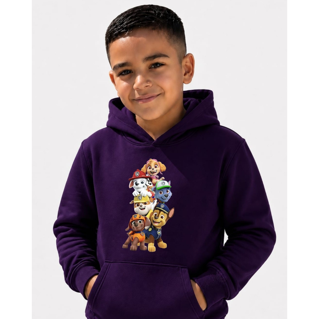 Moletom Infantil Blusa de Frio Canguru Moletom Premium Com Capuz Patrulha Canina