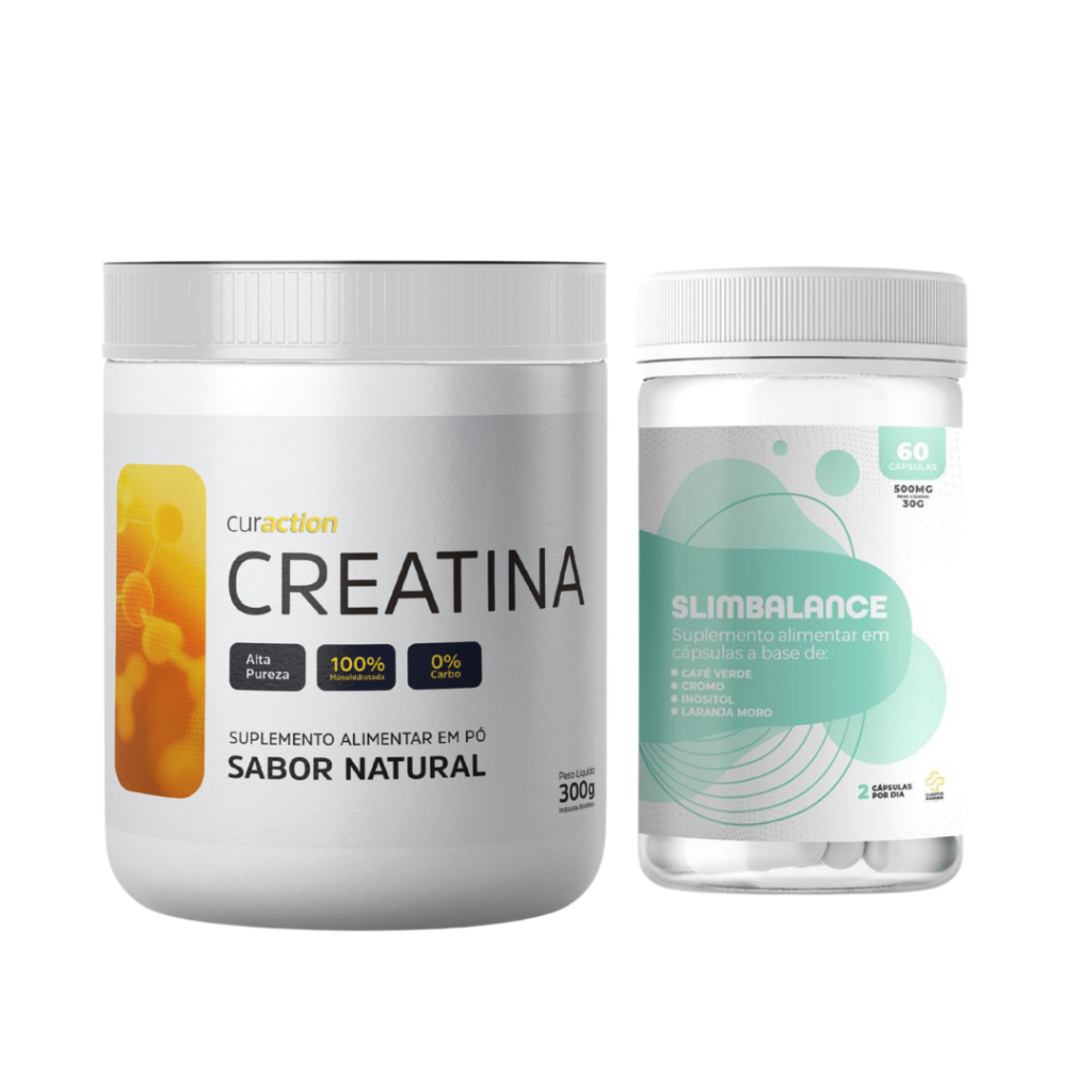 Kit Termogenico com Laranja M 60Cáps + Creatina Pura Monohidratada 300g - SlimBalance + Creatina