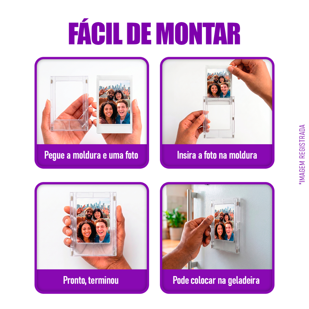 Detalhes do Porta Retrato Imã Fotos Instax Mini Colecionáveis Polaroid