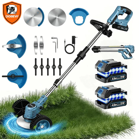 Roçadeira Elétrica Sem Fio 18500rpm 21v Para Jardim Dobevi