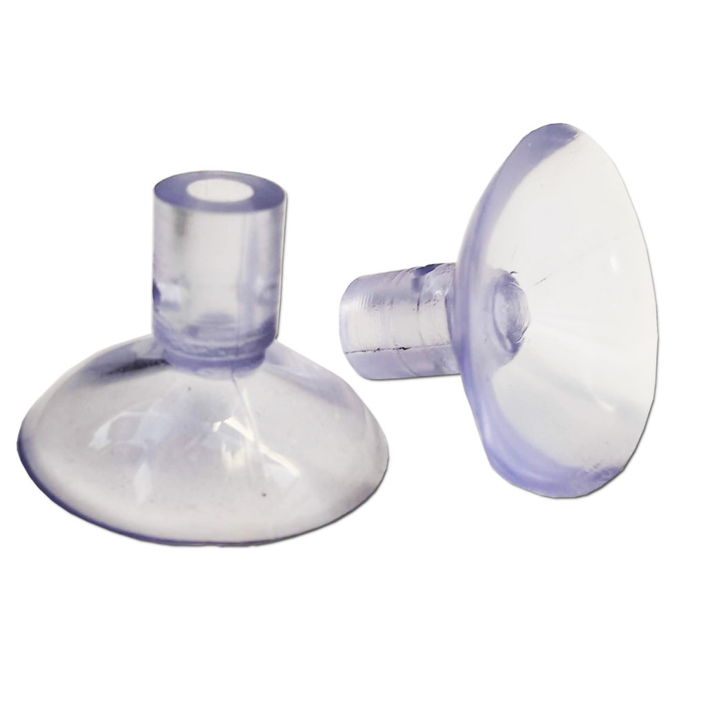 Kit 4 Ventosas de Silicone 30mm para Vidro Tampo de Mesa Banner Placas e Fixação com Encaixe 10mm