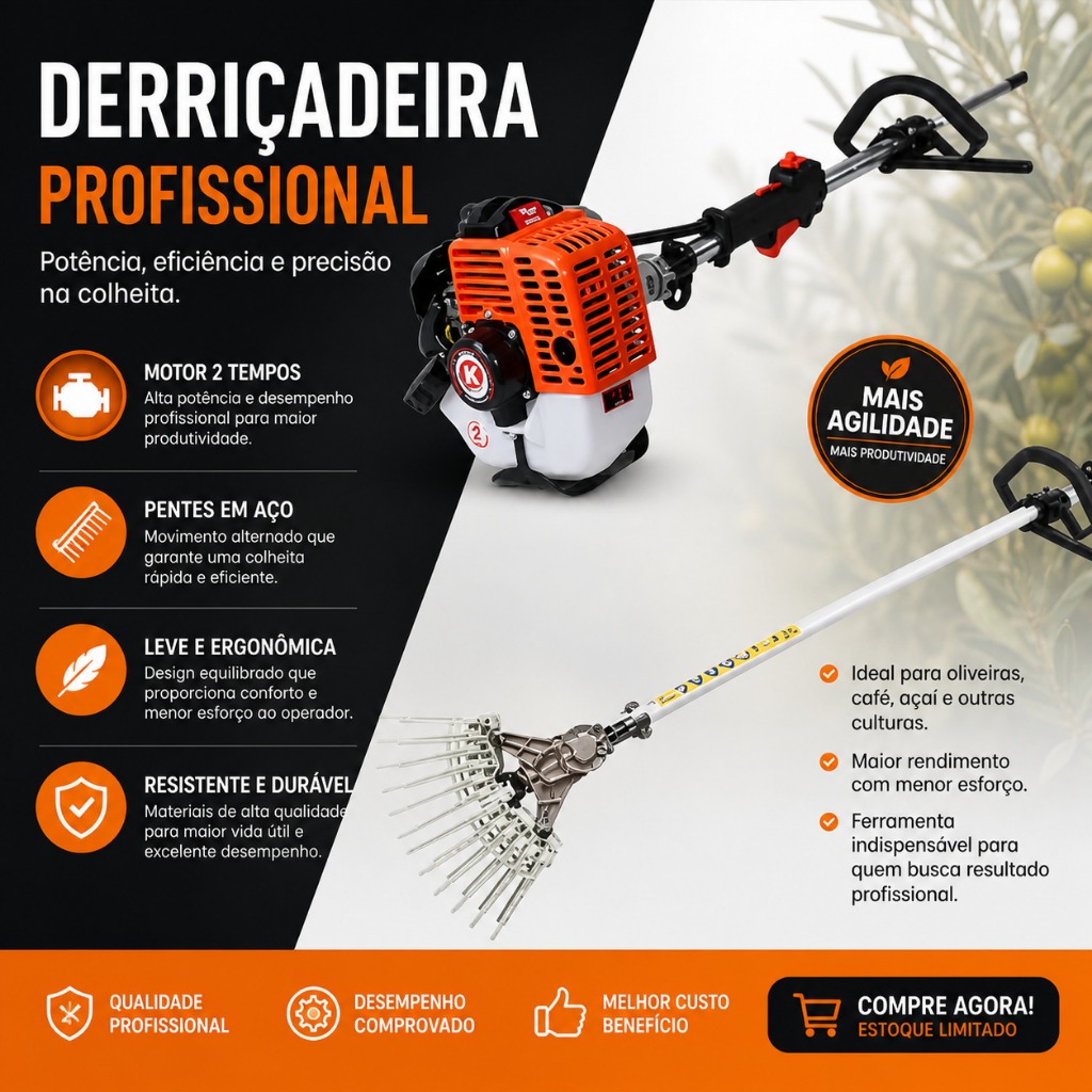 Derriçadeira De Café A Gasolina 40CC Mãozinha. Mega Promoção *
