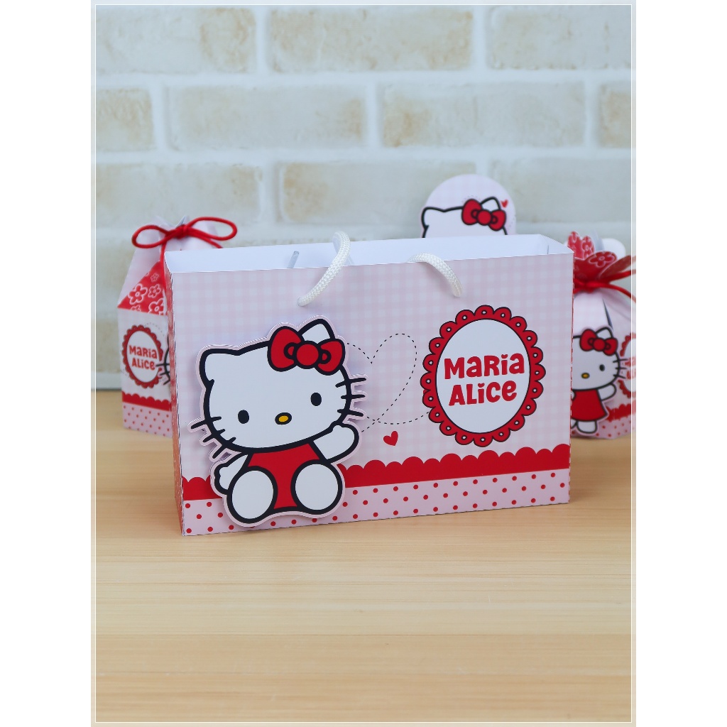 sacolinha personalizada hello kitty-lembrancinha personalizada-festa personalizada-aniversario personalizado