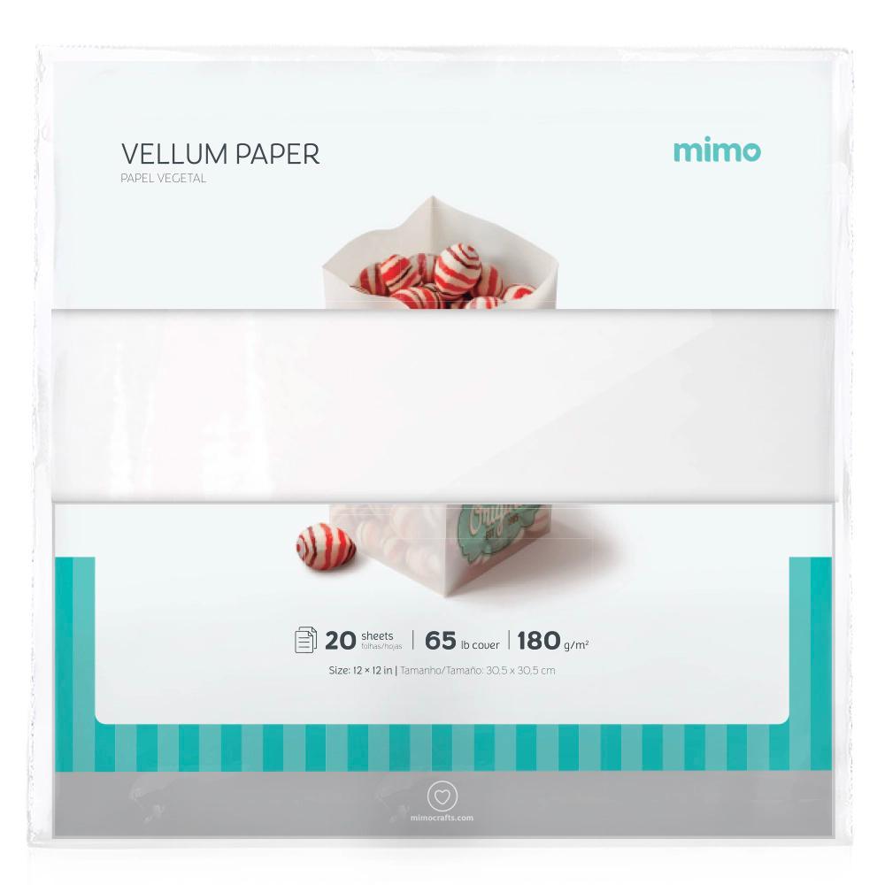 Papel Vegetal Mimo - 30,5 x 30,5 cm - 180 gr - 20 unds