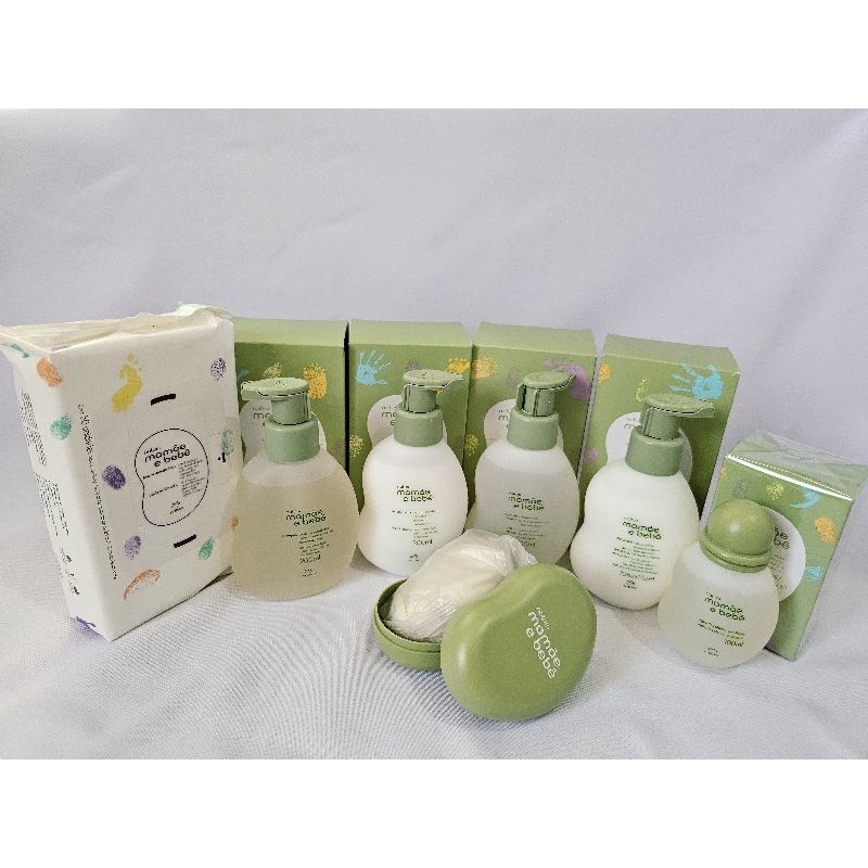 Kit Natura Mamãe e Bebê completo com Saboneteira