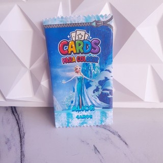 Card colorir Frozen personalizado lembrancinha festa infantil aniversario
