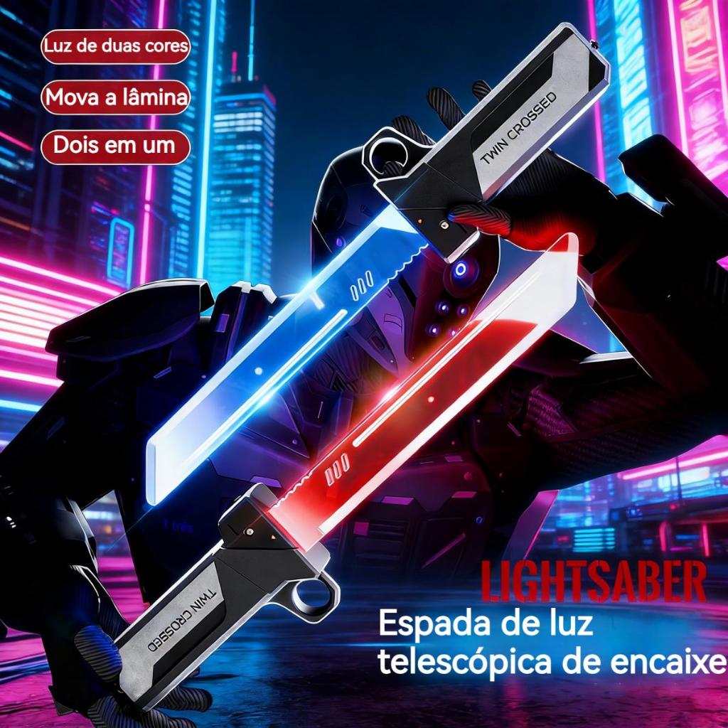 New LED Luminous Sword Toy Blade Retractable Lightaber Children's Toy Luminous Sword Boys Girls Cool Sword