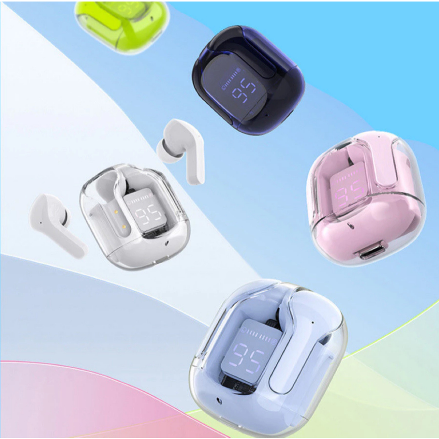 Fones De Ouvido Transparente TWS Bluetooth 5.3 com Display LED e Redução De Ruído UltrapodsPRO Wireless TOP