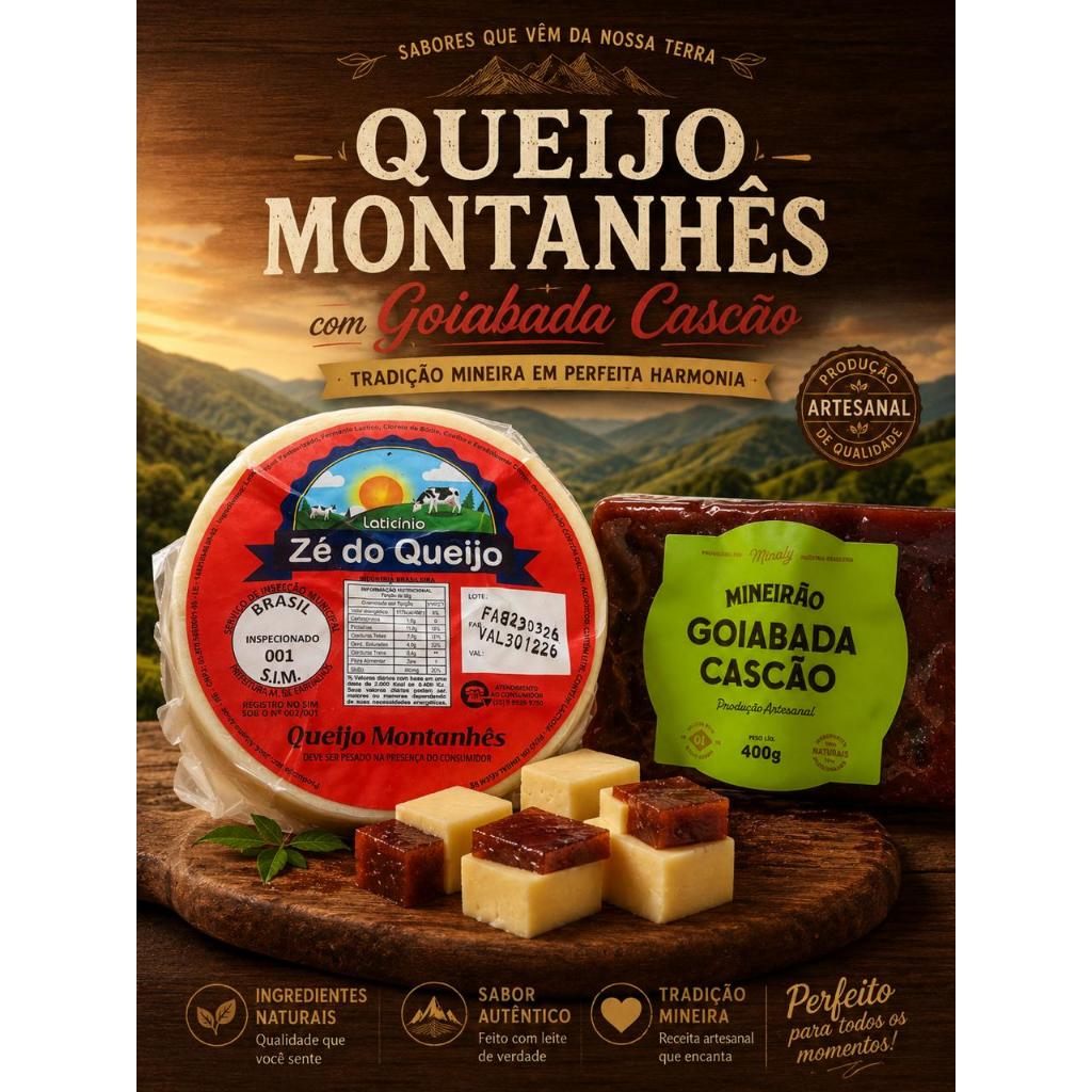 kit Queijo Montanhês+ goiabada cascão