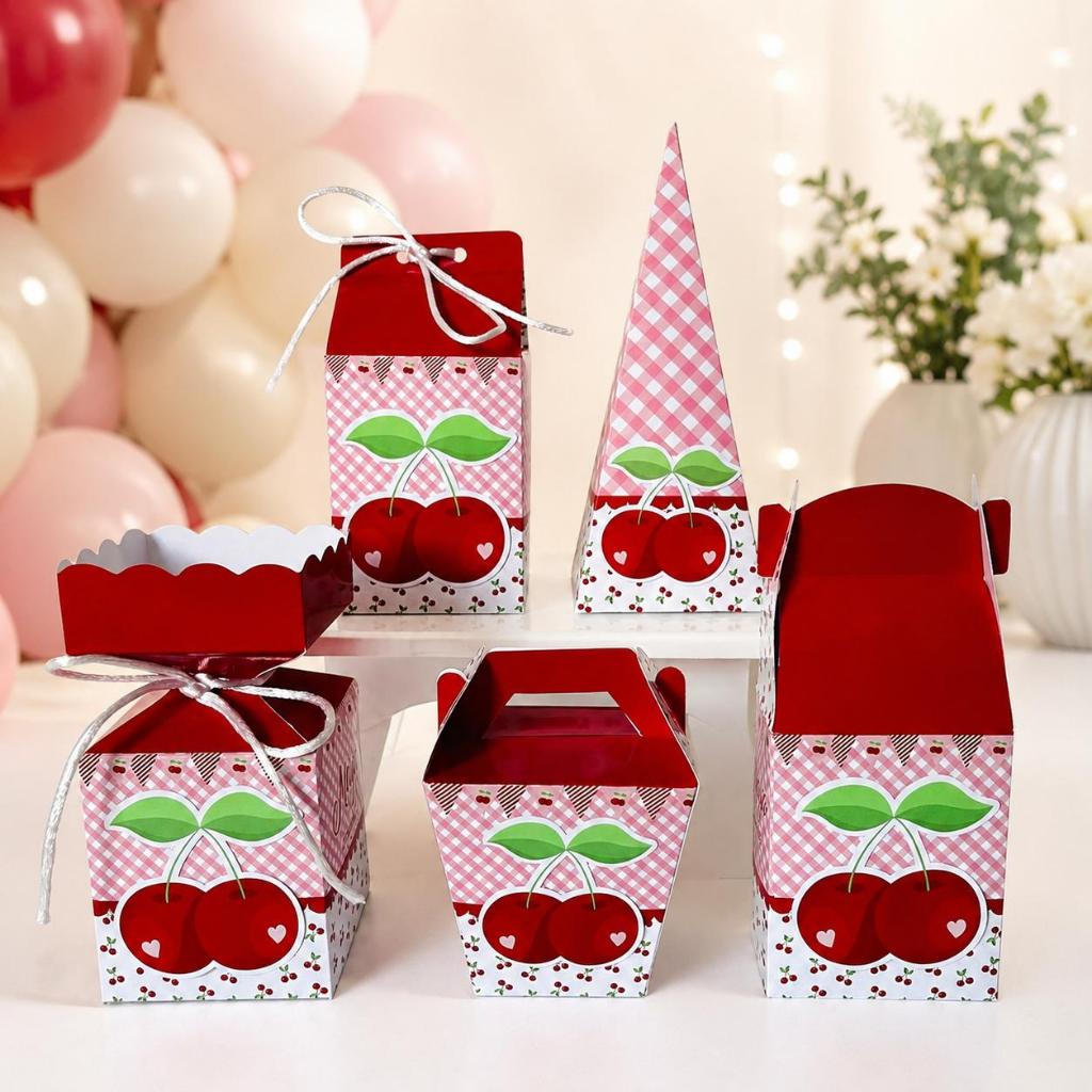 Kit Caixas Cerejinha / Personalizado Cerejinha / Lembrancinha de Festa / Aniversário/ Pegue e Monte
