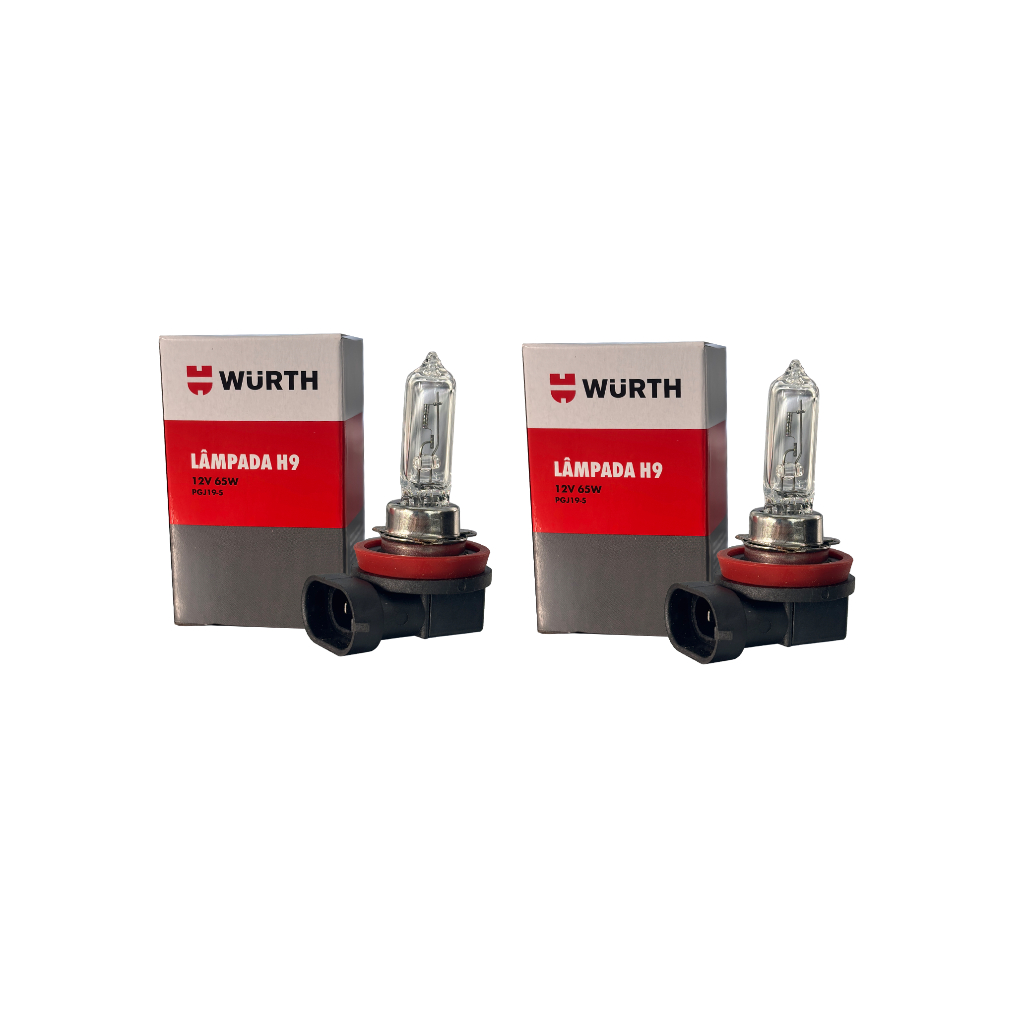 Par Lâmpada H9 12V 65W Halogena Automotiva Base PGJ19-5 - Wurth 0720118103