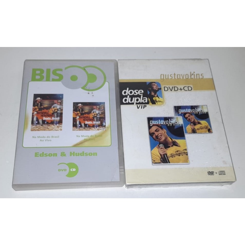 2 Dvd´s,Cd´s Duplos - Edson & Hudson,Bis,Ao Vivo & Gustavo Lins,Dose Dupla,Dvd+Cd,Lacrado De Fábrica