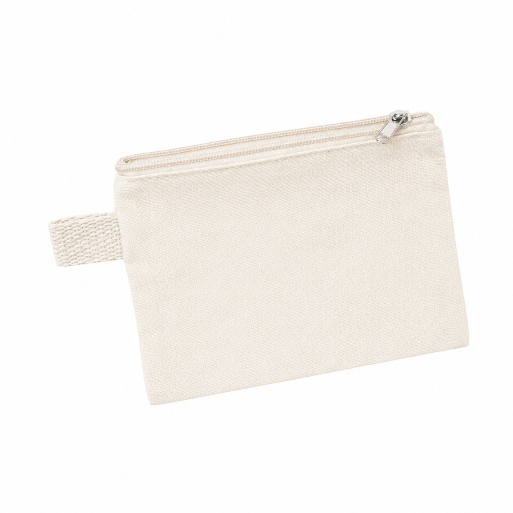20un. Necessaire100% algodão cru 12x18 - ecologicamente correto.