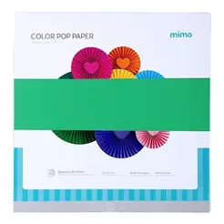 Papel Color Pop Verde Nature Mimo - 30,5 x 30,5 cm - 180 gr - 25 unds
