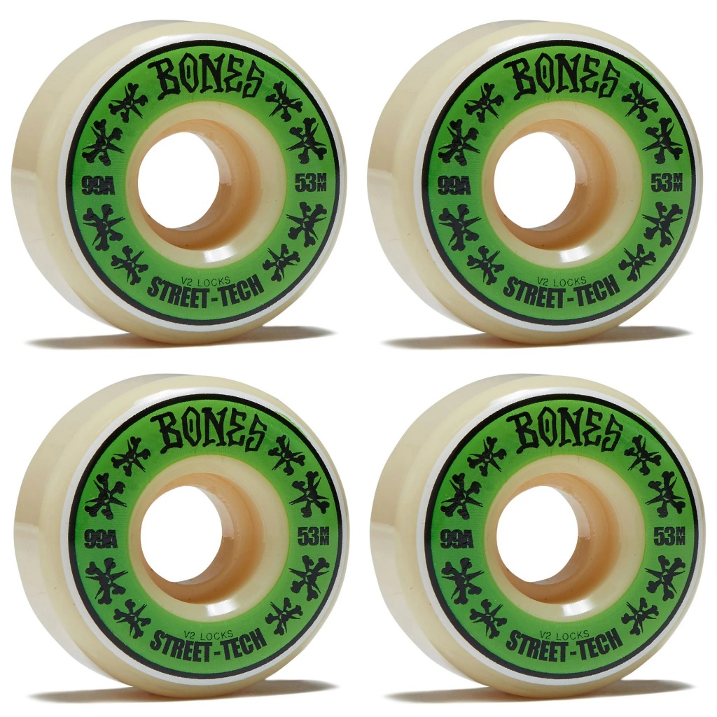 Roda Bones 53mm 99a STF V2 Locks Street Tech Formula Skate - Skateboard