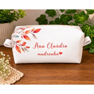 Necessaire Personalizada Floral | Madrinha | Porta Maquiagem Organizador Feminino | Estoj…
