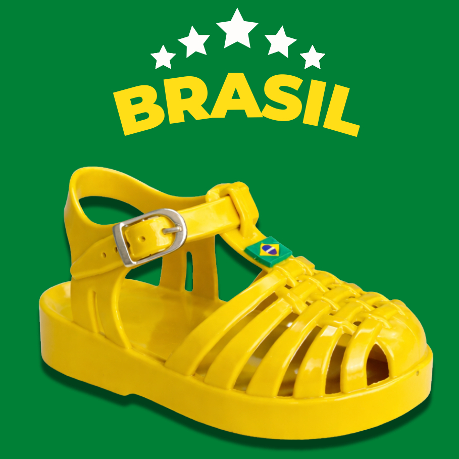 PAPETE INF BRASIL brazil copa - SANDÁLIA Conforto para o Seu Bebê: Babuche chinelo fácil Baby Menina