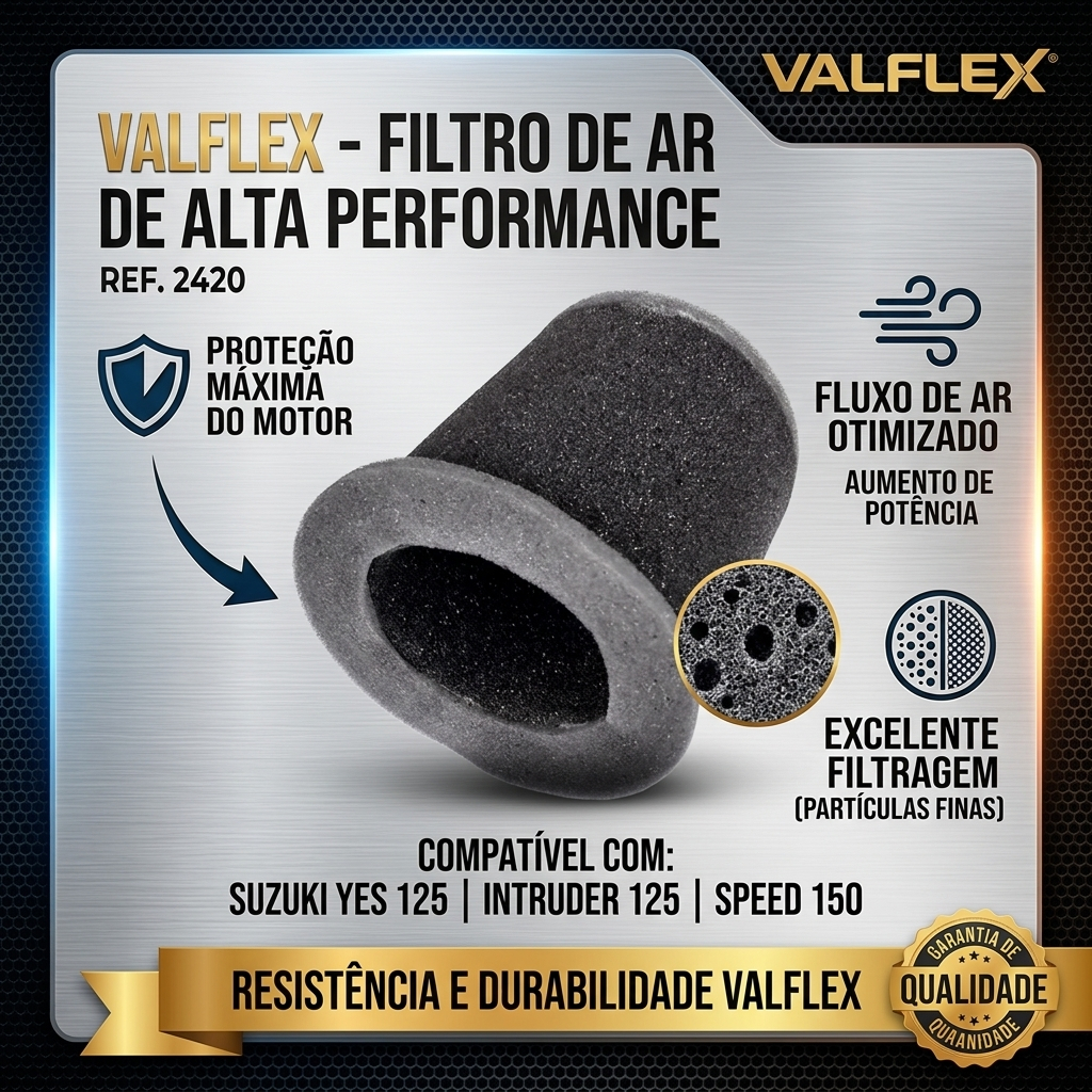 Filtro De Ar Elemento Espuma Intruder 125 2003 2420 GSR 125 150i Sundown Max 125 Intruder 250 Katana 125 Kansas