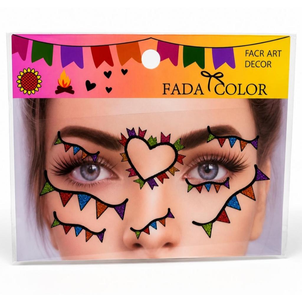 Adesivo De Rosto Junino Decoração Facial Festa Junina 1 Un
