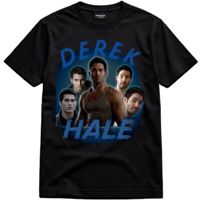 Camiseta Derek Hale Teen Wolf Adulto/Inafntil Unissex Série Blusa Premium