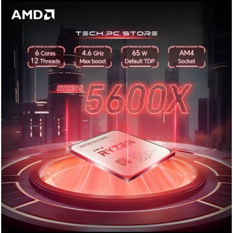 Processador AMD Ryzen de Jogos 5 5600X L3 = 32M 6 núcleos AM4 Sem ventilador confiabilidade gemers jogos potência