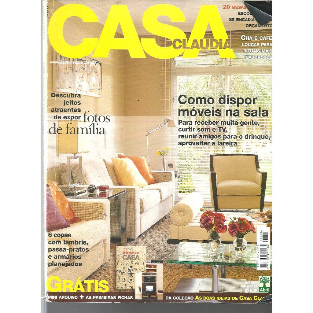 REVISTAS LOTE DE 3 REVISTAS CASA CLAUDIA  usadas mas em bom estado veja imagens
