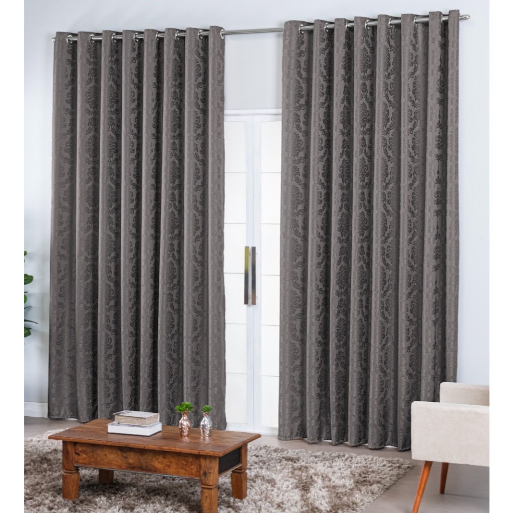 Detalhes do Cortina Jacquard 2 80 mts X 2 20 mts para Sala, Quarto, Porta, Casa e Decoração