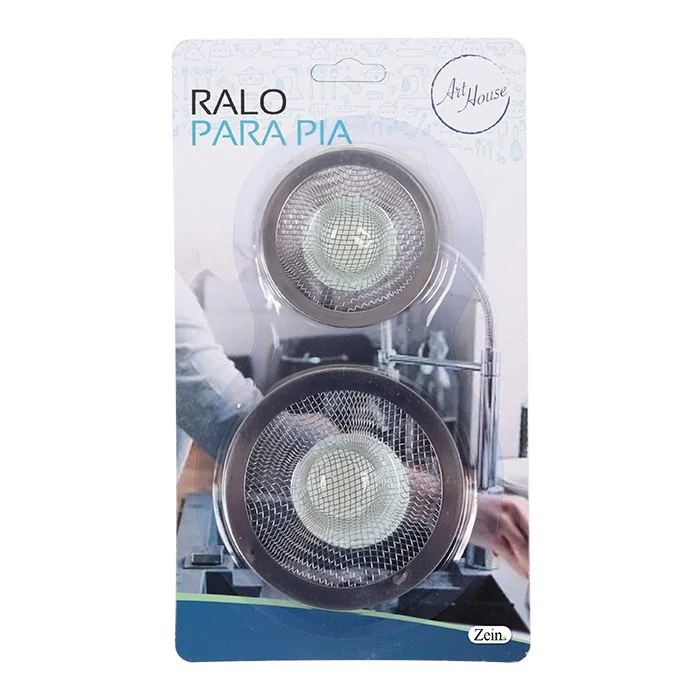 Kit Ralo Para Pia Inox 5cm e 7cm Tela Coletora de Resíduos Anti Entupimento para Cozinha e Lavatório