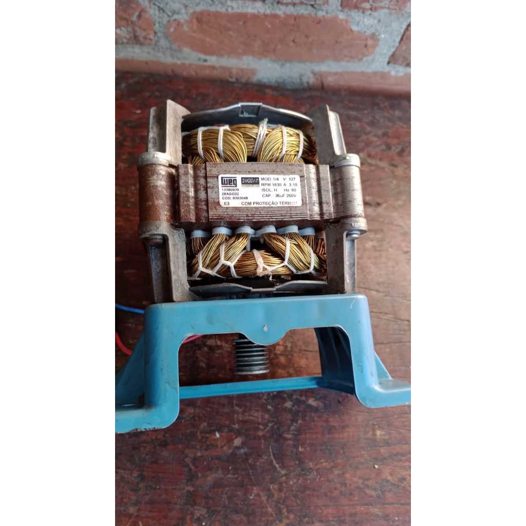 Motor Original Weg 110v Colormaq Suggar + Suporte Lavadora usado