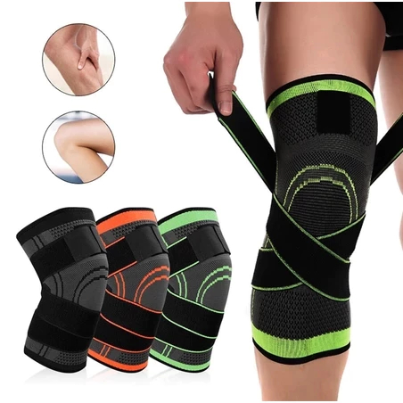 Joelheira Esportiva de Compressão 360° com Faixa Ajustável Suporte para Corrida Academia Crossfit e Recuperação