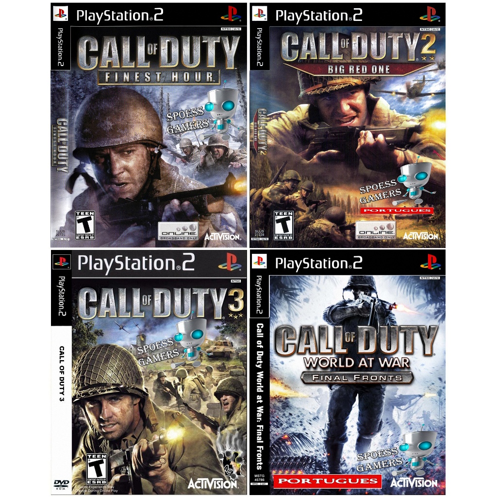 Call of Duty PS2 Compatível | Jogo de Tiro FPS | Clássico PlayStation 2 PT-BR