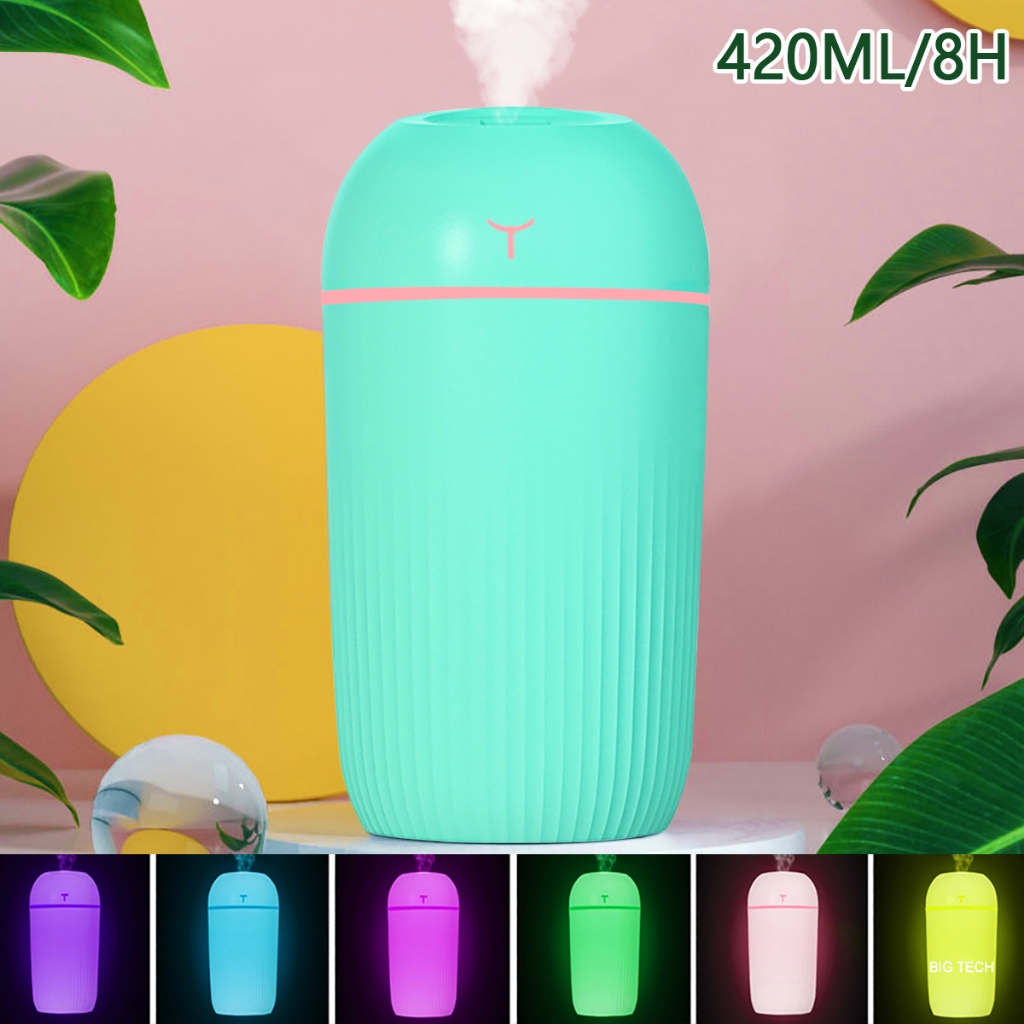 Umidificador De Ar Purificador Difusor Aromatizador Ambiente Luminária  Com Gradiente Multicolorido