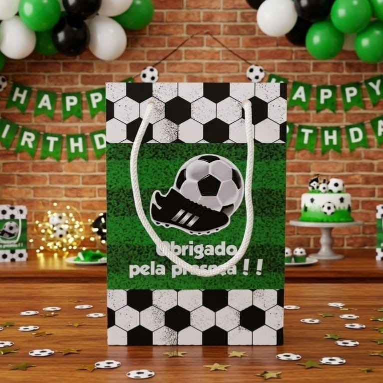 Kit Sacolinhas Personalizadas para Festa Futebol - Monte em casa