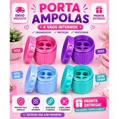 Porta ampolas resistente em 3D.