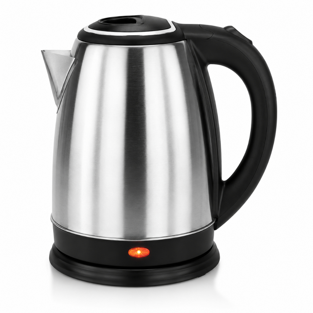 Chaleira Elétrica Aço Inox Premium Automática 1,8 Litros 110v ou 220v – Base 360° e Luz Indicadora