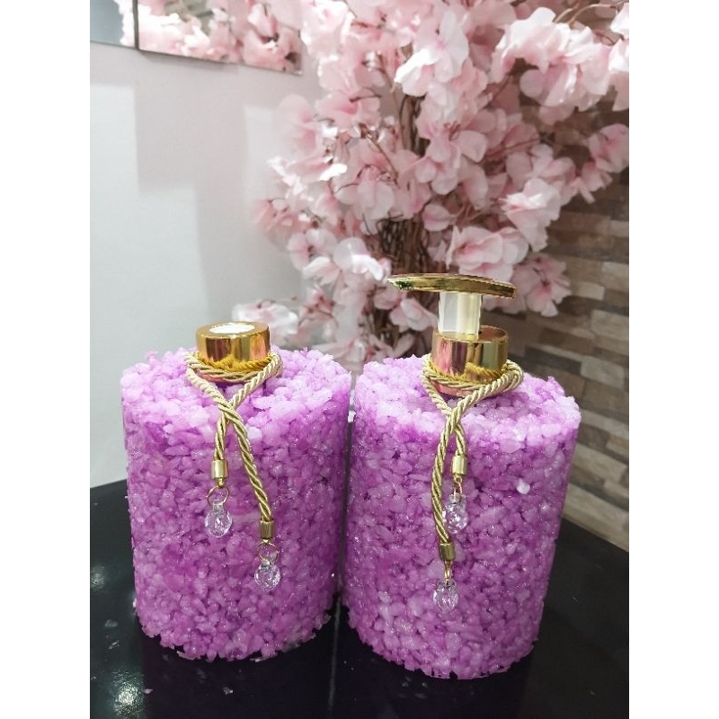 kit Saboneteira + Difusor 350 ml de pedras