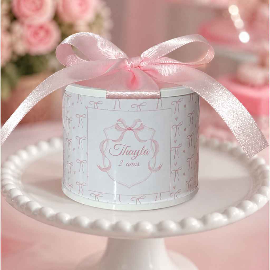Kit tubolatas personalizadas Laços lembrancinha maternidade | aniversário |  batizado 5x6 - Vários temas